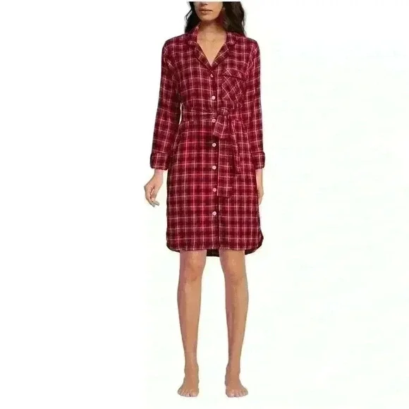 Lands End Long Sleeve Christmas Flannel Plaid dress- NWT | Holiday - Picture 3 of 5
